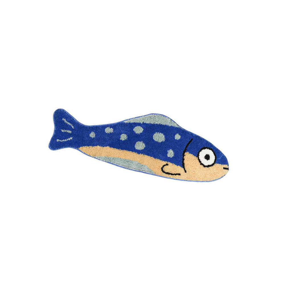 Elegant Fish Themed Flocking Carpet Soft for Bedroom-40 A