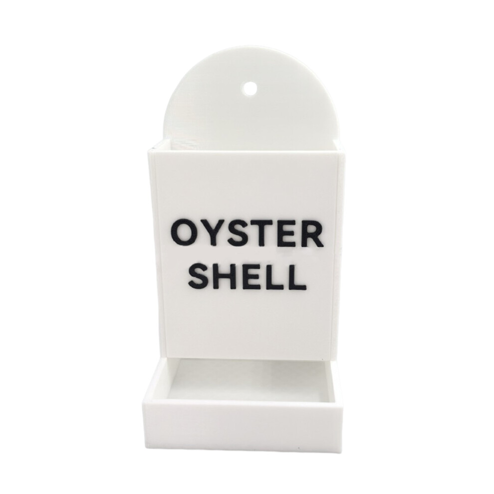 Hanging Pet Feeder 3D Printed Chicken Grit And Oyster- White