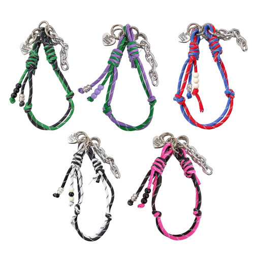 Multifunction Comfortable Braided Wrist Strap-Red and blue 1