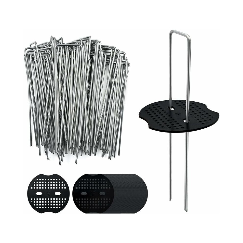 Plastic Mulch Holders, Drip Irrigation Parts, Galvanized Landscape Pins for Wide Range of Use in Gardening, Heavy Duty Yard Ground Pin with Sharp Beve-image-OPC-PNB6NRZ-NEW