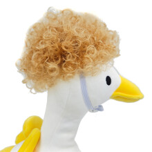 Unique Curls Afro Pet Wigs Geese Hairpiece Cosplay-Light brown