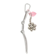 Stylish Wrist Strap Lanyard for Mobile-Silver pink silver f