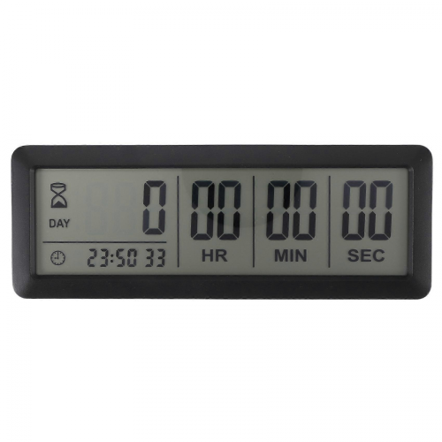 (Black) Large Digital Countdown Clock - 999-Day Countdown Clock Timer Compatible with Graduation Lab Kitchen