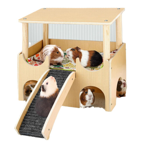 Ventilated Guinea Pigs Hideouts House Habitat Cage Playgrounds