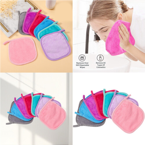 7Pieces Flannel Washcloth With Ergonomic Design  For Easy Grip 1