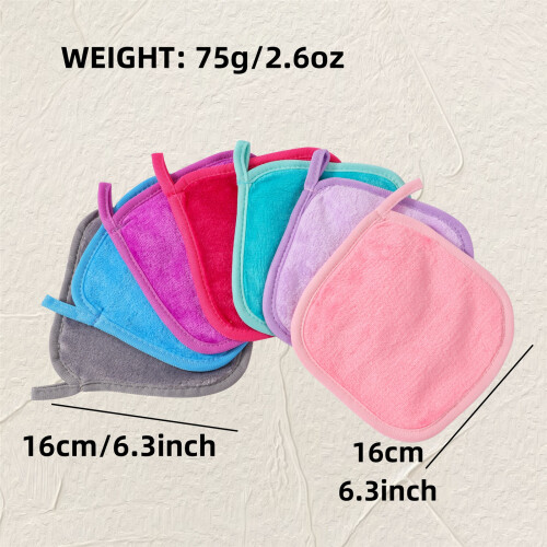 7Pieces Flannel Washcloth With Ergonomic Design  For Easy Grip 2