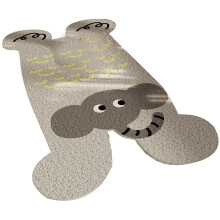 Cartoon Bath Mat Slip Proof Backing Soft PVC Secure-elephant C