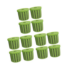 16pcs Water Plant Holders Hydroponic Meshes Basket Cup-Green