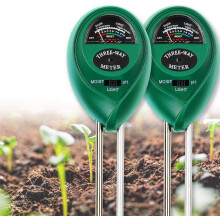 Ferramenta de jardinagem 3 em 1: Medidor de umidade, luz e pH, sonda sensível, sem bateria, leitura instantânea, sistema de cores, para flores,