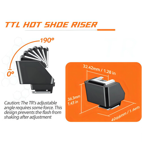Flash Mount Bracket Enhances Speedlight Clearance For-Bundle 3 2