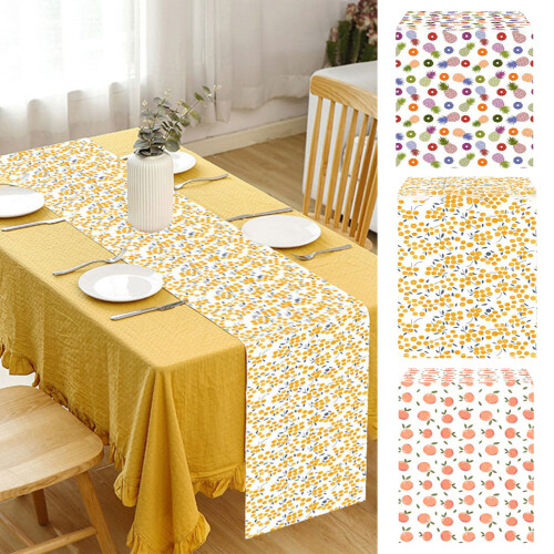 Tablecloth Bright Fruit Table Runner Friendly Dyeing-peach 1