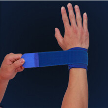 Breathable Blue Adjustable Elastic Wrist Wraps for Lifting and Gym