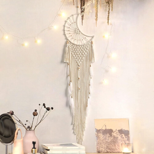 Διακοσμητικό τοίχου Dream Catchers, χειροποίητο υφαντό μποέμικο διακοσμητικό σπιτιού 2