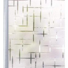 Elegant Home Decor Film, Sun Protection for Shower Cubicles Kitchen, Cross Pattern Window Privacy, Customizable Easy to Use and Removable, Environment