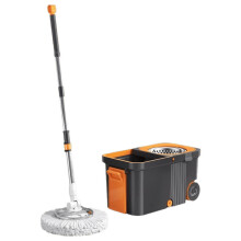 Spin Mop and Cleaning Bucket Set 125cm Adjustable Handle SelfTwisting Mop Bucket for All Floors