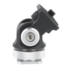 Mini Hot Shoe Mount Microphone Flash Holder 1/4 Inch Screw Aluminum Alloy