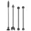 1Jgo Aretes Negro Para Oreja 7