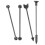 1Jgo Aretes Negro Para Oreja 8
