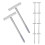 10Stk Handhalter Schildhalter Doppelseitig Klappbar Silber 11