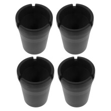 4Pièces Cendrier Compact Auto Noir Portable Pour Usage Extérieur