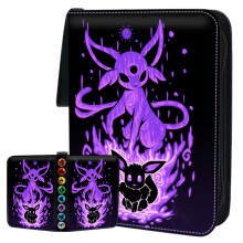 Álbum de cartas colecionáveis resistente, fichário impermeável em PU para exibição em ambos os lados, livro esportivo expansível com zíper de