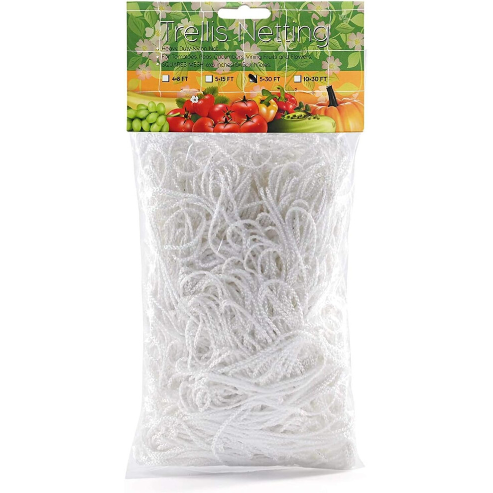 Easy to Install and Adjust, Space Saving Design, 1.67m x 10m Blanc Trellis, Reduces Damage from Pests, Reusable and Versatile, Heavy-Duty Nylon String-image-OPC-PNB7SPD-NEW