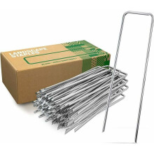 Grampos de aço galvanizado para tendas e decorações externas. Aproveite nosso poder de fixação. Estacas em formato de U, grampos para paisagismo