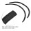 Universal Car Wheel Eyebrow Flares Protector 72-73cm Black 10