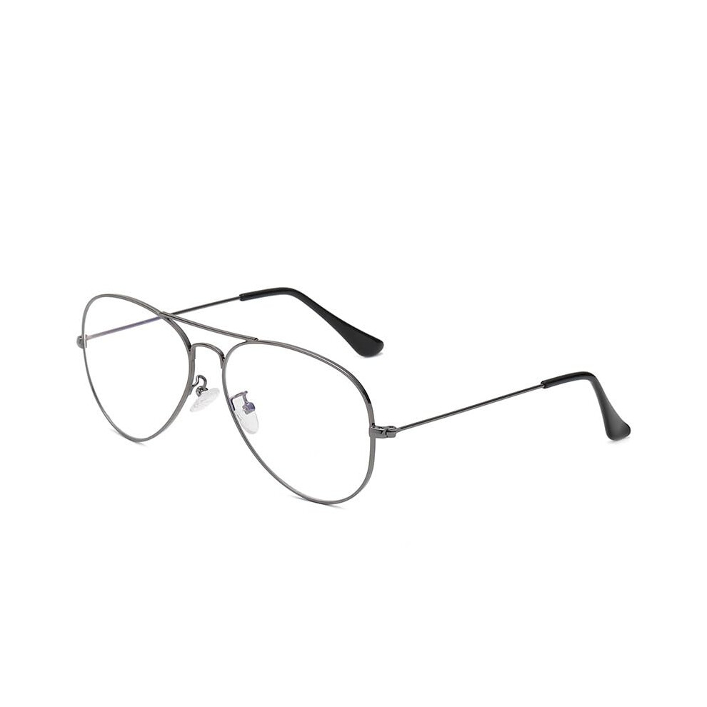 Blue/Light Metal Reading Glasses Gunmetal Unbreakable Frames Blocking Lenses +1.50 Diopter Flat Lens For Computer Use