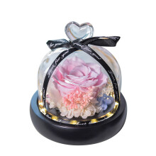 Eternal Pink Roses, Preserved Flower Bouquets With Led Lights, Romantic Gifts For Special Occasions And Decorative Centerpieces, Ideal For Friends And