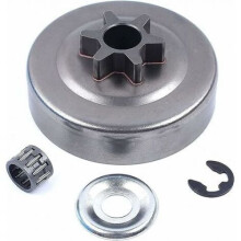 Kettingzaagtandwielkoppelingsdrum, compatibel met Stihl MS210 023 kettingzaag, 3/8" 6T ring E-clip, hoogwaardige metalen naaldlagervervanging