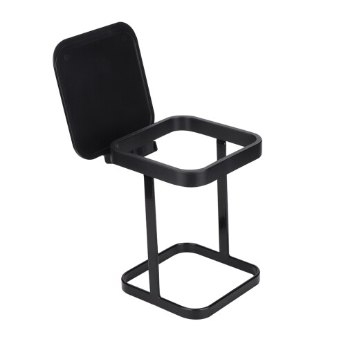 Mini Desktop Schwarzer Mülleimer Abfallbehälter 12*13,8*16,5 cm 2