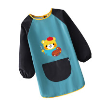 Baby Bib Waterproof Baby Feeding Smock-Dark green and black