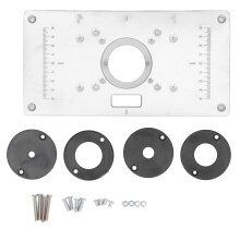 Frästisch-Einlegeplatte aus Aluminiumlegierung mit CNC-gefräster Skala, robuste Frästischplatte zum Fräsen und Bohren
