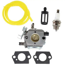 Reserveforgassersett for motorsager, utstyrt med drivstoffilter, drivstoffledning, pakning, tennplugg, primerpære, optimalt egnet for STIHL