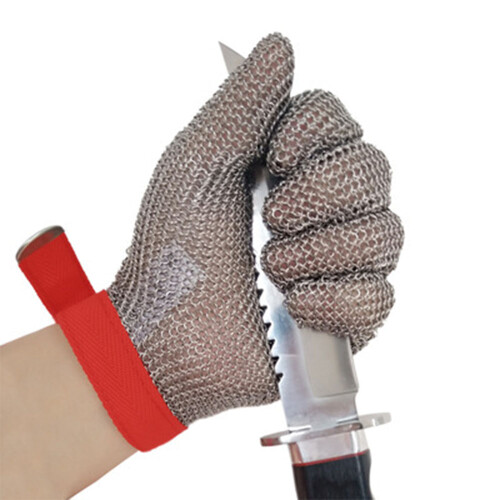Γάντια Chainmail από μεταλλικό πλέγμα, ανθεκτικά στις κοπές για τρόφιμα, 1