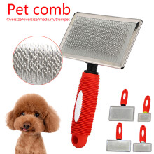 Rote M Pet Steel Nadel-Kämmchen zur Entfilzung für Hunde & Katzen, leicht & ergonomisch