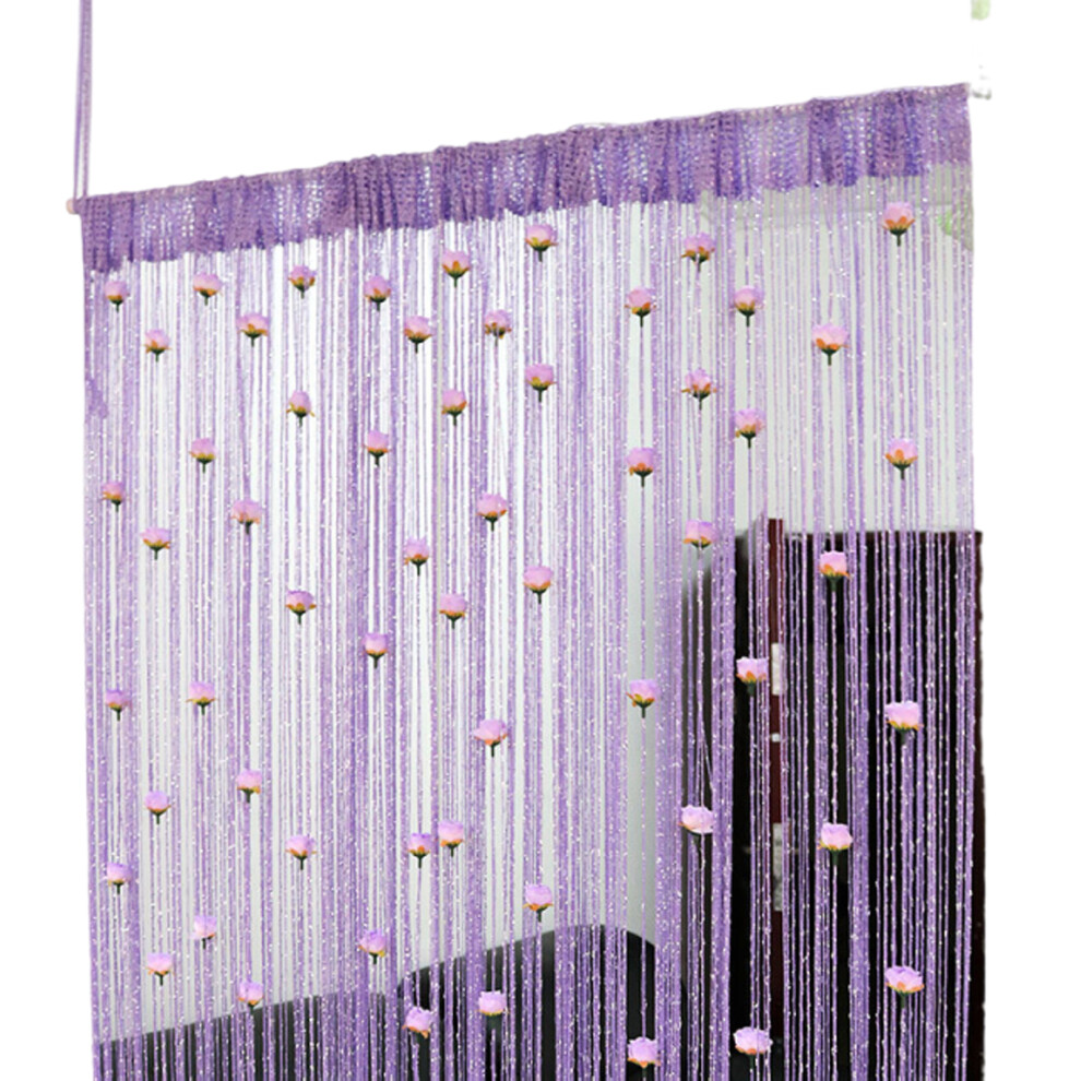 (violet) Romantic Door Privacy Decoration Bead Movable R Partition Room for-image-OPC-PNB8MGY-NEW
