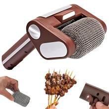 Cordless Electric Grill Brush Rechargeable Cleaner With LED Lights Stainless Steel Power Roller Bristle Design BBQ