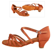 Weiche Latein-Tanzschuhe 260 g Größe 28 Braun Mädchen