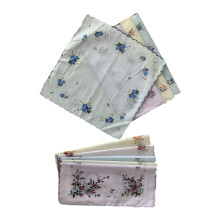 9Pcs Ladies Cotton Handkerchiefs Floral Embroidered Lace Vintage