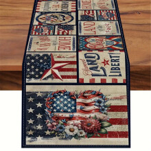 13x72Inch Independence Day Vintage Table Runner-Style 7