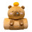 2 in 1 Plush Doll Cushions Blanket Foldable-Orange on head S 1