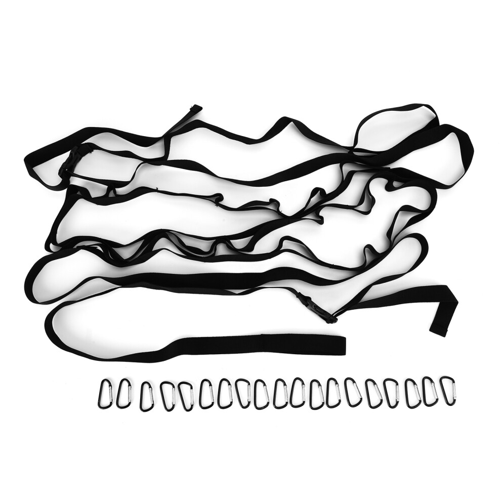 Adjustable Tension Clothesline For Campsites Sturdy Nylon Rope With 19 Loops And Ant Deterrent Technology For Secure Snack Storage 9012352865634