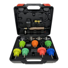 Radiator Pressure Tester Kit 14Piece Engine Compression Tester and Coolant Vacuum Refill Tool For Home & Pro Use