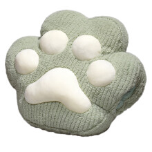 2 in 1 Cats Paws Pillow Travel Blanket Folding Air-Green 2