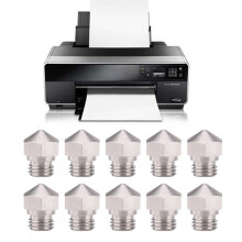 10 Stück Edelstahl MK10 0,4 mm 3D-Drucker Düse Set