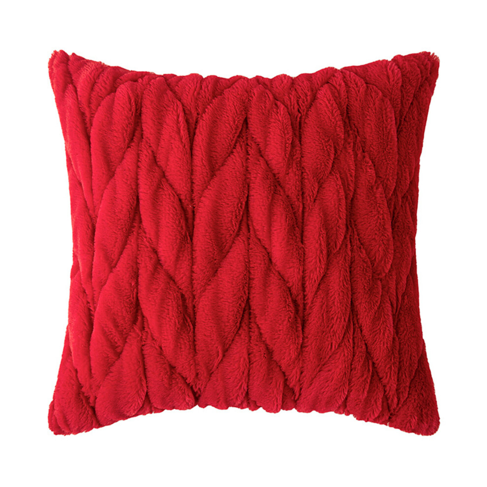 Soft Corduroy Pillow Cover Snugglys Woven Fried-45 45 cm Red