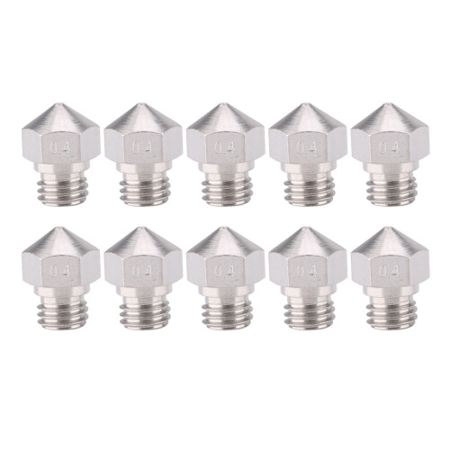 10 Stück Edelstahl MK10 0,4 mm 3D-Drucker Düse Set 1