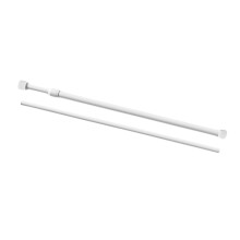 Short Adjustable Shower Rod 17 to 42Inch Tension Rods-White